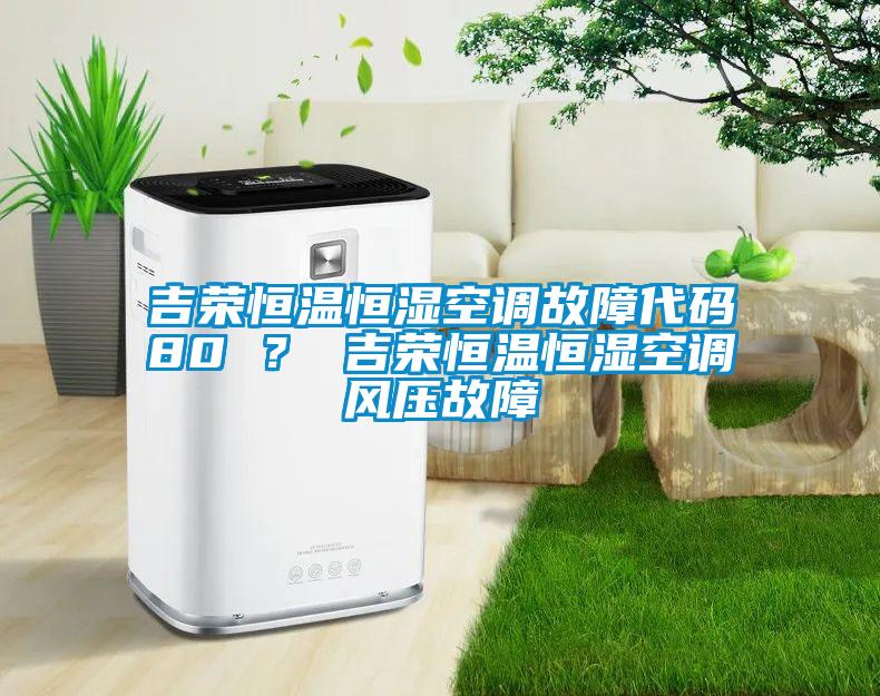 吉榮恒溫恒濕空調(diào)故障代碼80 ？ 吉榮恒溫恒濕空調(diào)風(fēng)壓故障